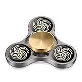 COEO Metal Fidget Spinner Last 3 Minutes, Quality Bearing Quiet Fidget Toy Stress Reducer Hand Spinner Tri Spinner for Kids Children Adult (Bronze)