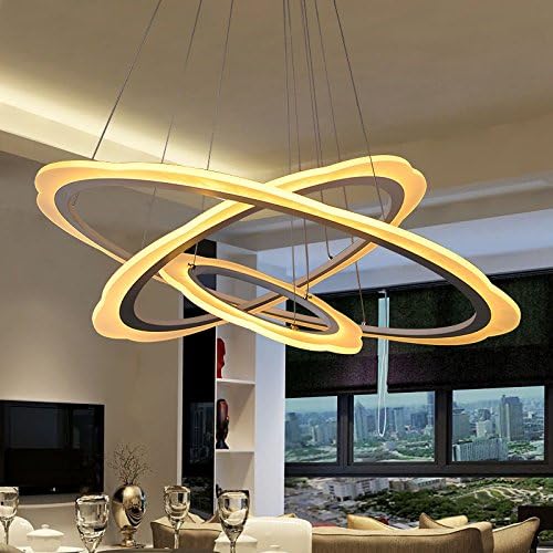 Circular chandelier creative simplicity engineering large living room dining room chandelier luxury lighting