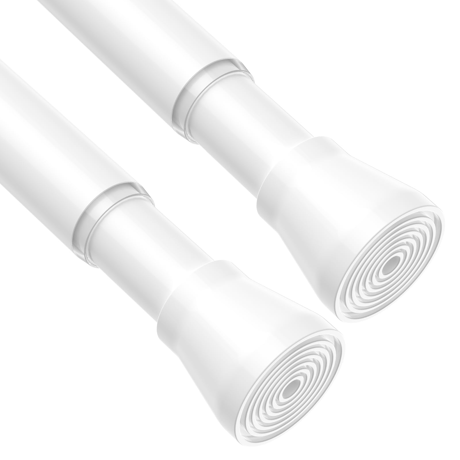 Photo 1 of MEXAU 2pack White Tension Rods for Windows 27 to 50 Inch, Never Rust Adjustable Curtain Rod Tension Curtain Rods No Drilling, Spring Tension Curtain Rod for Doorway Window Bookshelf