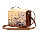 Woodmin Brown Retro PU Leather Fuji Instax Mini Camera Case For Fujifilm Instax Mini 7s, Mini 8, Mini 25, Mini 50s instant cameras