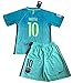 Messi #10 FC Barcelona 2016-2017 Champions League 3rd Jersey with Shorts for Kids