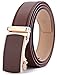 BULLIANT Men Belt, Genuine Leather Ratchet Belt for Men With Designed Slide Buckle, Trim to Fit (34-44in, Light Brown01)