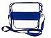 Stadium Approved Clear Messenger Bag/Large 10 Inches Cross Shoulder/Event Security Compliant/Transparent (Blue)