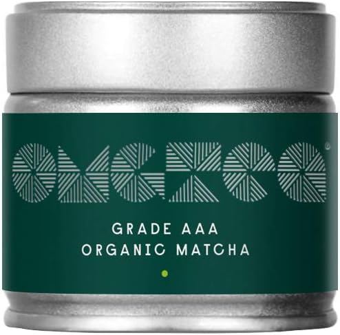 OMGTEA Very High-Grade Organic Japanese Matcha Green Tea Powder Ceremonial Grade AAA - 30g/30 Servings. Great Taste Award Winner 2023