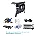 Roswheel Rainproof Bicycle Saddle Bag, Waxed Under Seat Bike Wedge Pack Water Resistant Mudproof Cycling Tail Pouch Strap Mount Quick Release Storage Pannier for Outdoor MTB Road Bike (S - 0.6L)