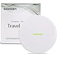 deweisn Magnifying Compact Cosmetic Mirror Elegant Compact Pocket Makeup Mirror, Handheld Travel Makeup Mirror with Powerful 10x Magnification and 1x True View Mirror for Travel or Your Purse
