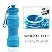Asrisuk Sports Collapsible Water Bottle 27 oz, Folding BPA Free Silicone Water Bottle 800ml FDA Approved for Traveling, Camping, Hiking, Walking, Running