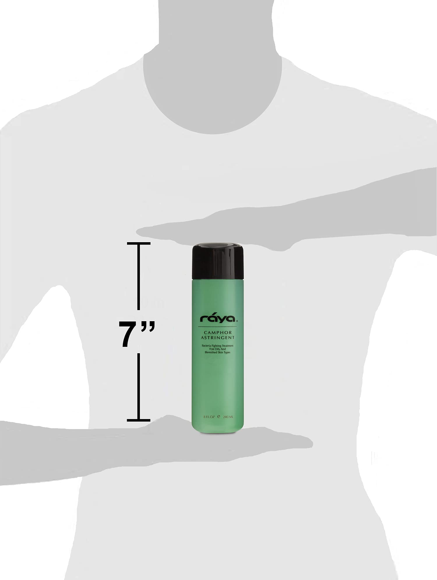 RAYA Camphor Astringent (204) - Facial Toner for Oily and Break-Out Skin, Dries Up Blemishes and Controls Excessive Oiliness, Made with Camphor and Eucalyptus, Skin Essence for Acne Prone Skin, 8 oz