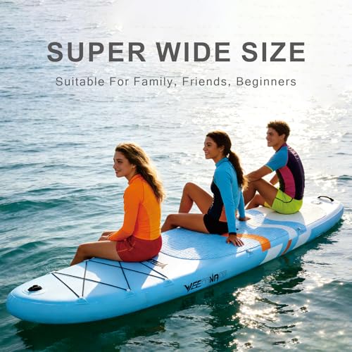 Weeconaco 10'6 inch Sup Board Set, 320 cm Stand Up Paddling Board, Inflatable, Advanced, 200 kg, Complete Accessories, Adjustable Paddle, Beginner, with Universal Camera Mount