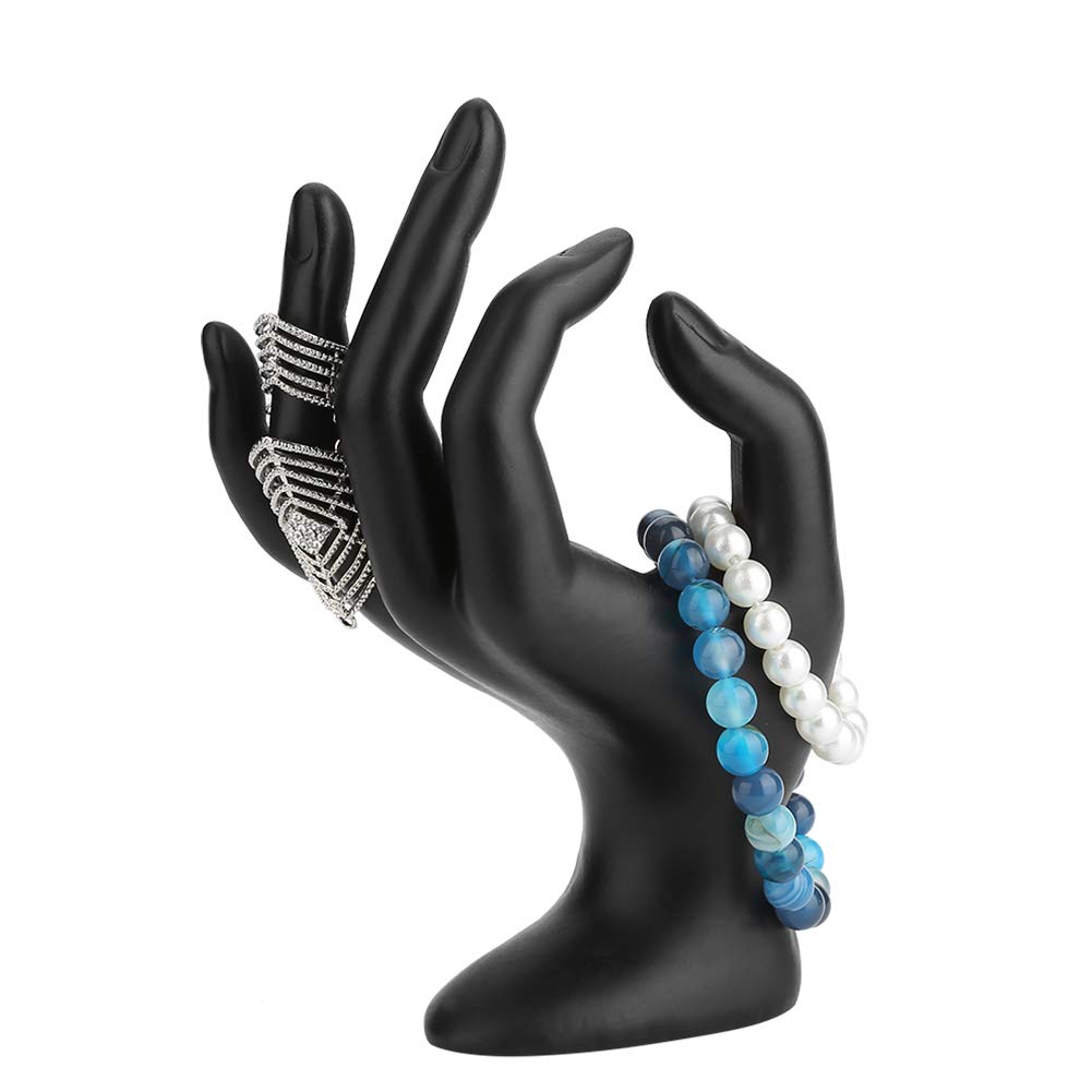 Betued Jewellery Display Stand Black Hand Gesture Earrings Bracelets Rings Holder Organiser Storage Showcase Resin Model