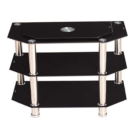 Woodness Glass Eve-X TV Unit (Matte, Black)