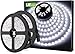 LE 12V LED Strip Light, Flexible, SMD 2835, 300 LEDS, 16.4ft Tape Light for Home, Kitchen, Party, Christmas and More, Non-waterproof, Daylight White, Pack of 2 primary