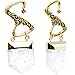 Body Candy Handcrafted Quartz Crystal Rustic Brass Plated Hook Ear Weights