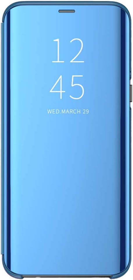 Compatible Samsung Galaxy A70 Case, Smart Clear View Window Stand PC Mirror Flip Case 360 Degree Protective Cover for Samsung Galaxy A50/A40