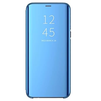 kompatibel mit Samsung Galaxy S7 Edge Hülle Mirror Case Spiegel Schutzhülle PU Leder Flip Handy Case Tasche mit Standfunktion
