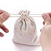 MYARO 10 pcs Drawstring Burlap Linen Bags Gift Bags Pouch for Party Wedding
