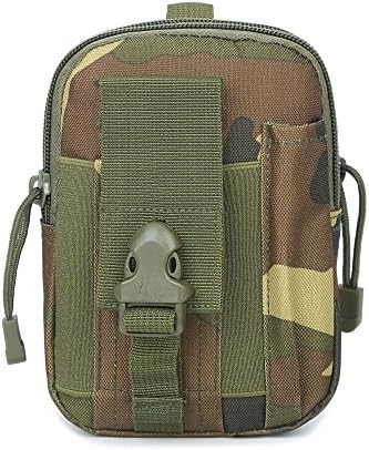 Outdoor multifunctional Tactical Holster Military Molle Hip Waist Belt Bag Wallet Pouch Purse Phone Case with Zipper for iPhone 7 6s Plus 5S Samsung Galaxy S7 S6 LG HTC and more (jungle camouflage)