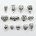 iloveDIYbeads 100g (about 75pcs) Mixed Antique Tibetan Silver Bail Tube Beads,Spacer Bead，Bail beads，Bead Hanger Fit Charm European Bracelet Pendant (M027)