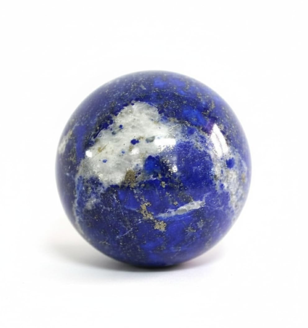 Jet International Lapis Lazuli 45-50 mm Approx. Ball Sphere Gemstone A+ Hand Carved Crystal Altar Healing Devotional Focus Spiritual Chakra Cleansing Metaphysical