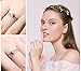 JewelryPalace 14K Gold Plated 925 Sterling Silver Cubic Zirconia Promise Rings for Her, Wedding Bands Engagement Rings for Women, Anniversary 1.3ct Solitaire Simulated Diamond Ring Set Size 10