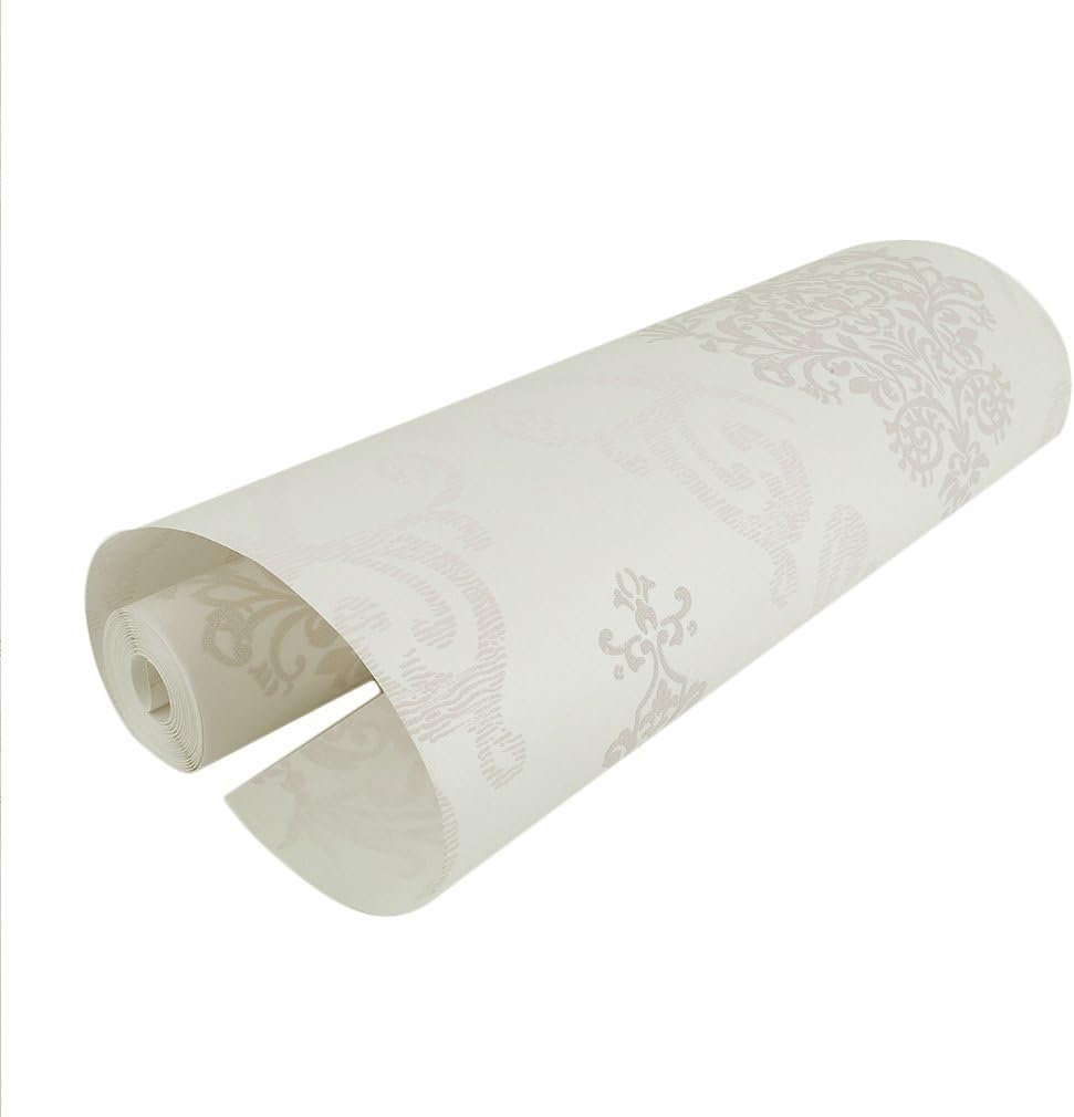 KingshopS 10M Wallpaper Modern Non-woven 3D Flocking Embossed Wallpaper Roll for Living Room Bedroom