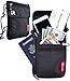 Neck Wallet w/RFID Blocking- Concealed Travel Pouch & Passport Holder (Neck Black)