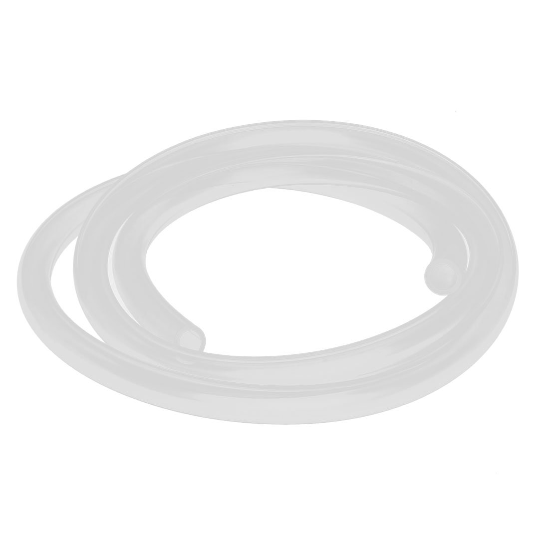 Sourcingmap 7mm x 10mm Silicone Vacuum Translucent Tube Beer Water Air Pump Hose Pipe 1 Meter Long