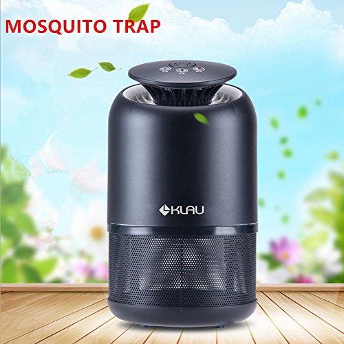 Indoor Mosquito/Fly/Bug Trap,Klau Electronic Insect Killer 4 Watt UV Bulbs Ultra-quiet LED Lamp Harmless for Home/Commercial Use Black