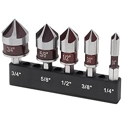 5PCS Countersink Drill Bit Set, Premium HSS