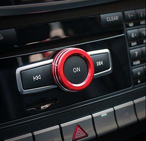 JessicaAlba Car Volume Control Button Knob Decoration Cover Sticker Fit for Mercedes Benz A Class B Class E Class GLK GLA CLA GLE ML GL