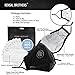 Anti Pollution Dust Mask + 8 FILTERS - Face Mask for Dust, Mouth Mask N95 N99 Carbon Activated Air Dust Smoke Filter. Cotton Washable - Reusable Respirator Breathing Mask by Rensal Brothers (Black)