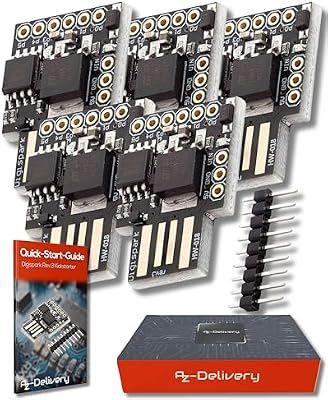 Digispark Rev. 3 Kickstarter avec USB Carte de Développement Compatible avec Arduino 100% avec ATtiny85 incluant Un E-Book!