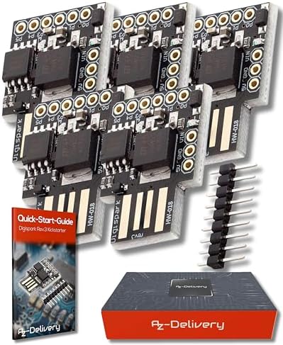 Digispark Rev. 3 Kickstarter avec USB Carte de Développement Compatible avec Arduino 100% avec ATtiny85 incluant Un E-Book!