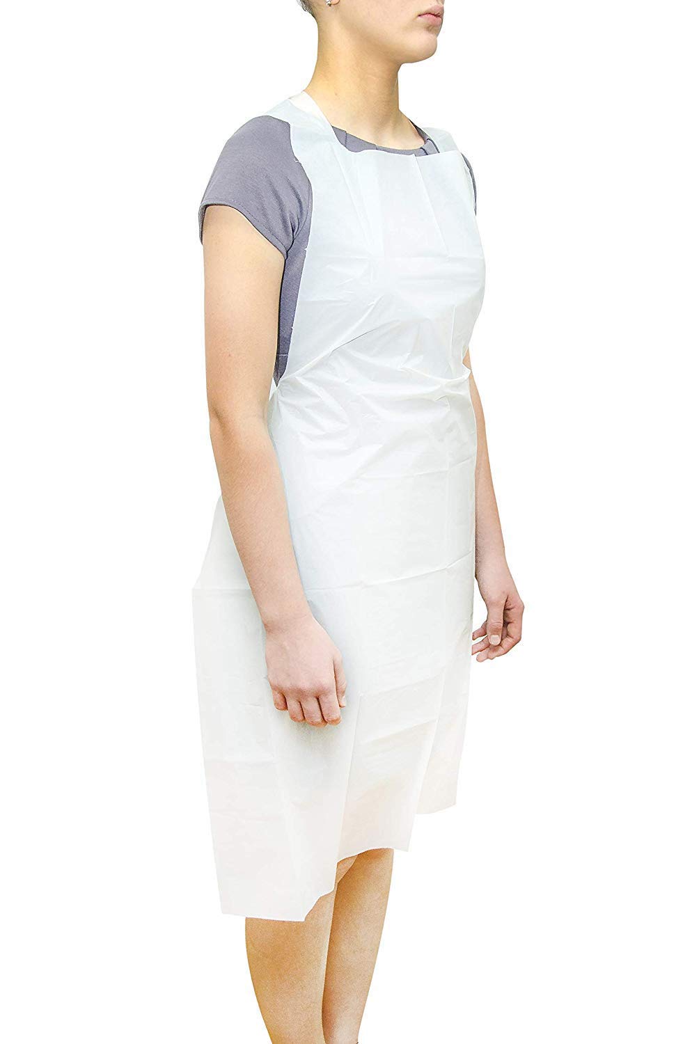 APQ Pack of 200 White Poly Disposable Aprons 28 x 42 Thickness 1 Mil Low Density Polyethylene 28x42 Safeguarding Aprons for Food Handling, Food Service, Cleaning, Maintenance Wholesale price