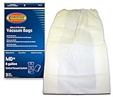 3 MD Modern Day 8 gallon 720H-5, 720-5 Allergen Style Central Vacuum System Bag Flomaster, Silent Master, AirFlo, Brute, PowerKing (Pow-R-King), Sequioa, Star, StorVac, Action, & Thoromatic Micro Elastic Top Allergy Vacuum Cleaner Bag