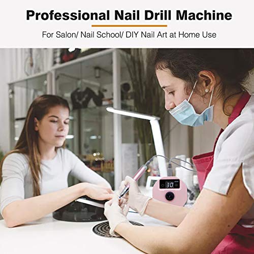 Portable Electric Nail Drill Machine, IMENE 30000RMP Professional Nail E-File Rechargeable for Acrylic, Gel, Natural Nails - Thumbnail 7
