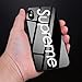 iPhone X Case, AICase Tempered Glass Back Case, AICase Supreme Fashion Hard Glass Back Cover Soft TPU Bumper Frame Anti-Scratch Anti-Fingerprints Protective Case for Apple iPhone X(Black)