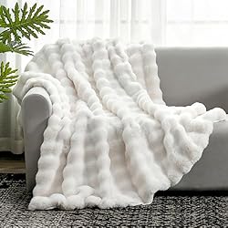 Cozy Bliss Faux Fur Throw Blanket for Couch, Fuzzy