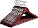 ZOYER Wood Suit Hangers (20 Pack) - Premium Quality Wooden Coat Hangers - Strong & Durable Suit Hangers - Cherry
