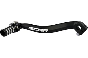 SCAR Folding Gear Shift Lever Shifter Pedal Forged Compatible with Kawasaki KX 80 KX80 KX 85 KX85 81-25 - Black