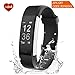 Fitness Tracker, LYOU X5 Plus Fitness Watch Heart Rate Monitor Activity Tracker, Waterproof Bluetooth Wireless Smart Bracelet Pedometer for Android and IOS Phones (Black)
