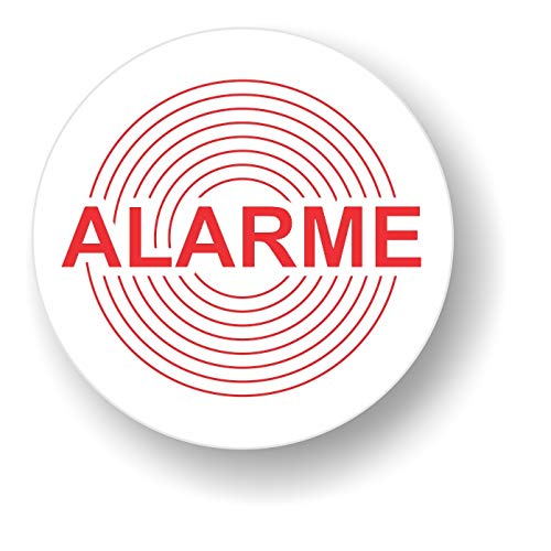 Self-Adhesive Stickers disuasorias "Alarme (Quality Outdoor, Resistant to the rain and the UVA, Round, 45 mm) 20