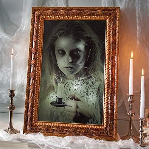 Grandin Animated Haunted Mirror Ghost Girl Scary Halloween Outdoor Indoor Decor