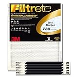 Filtrete Healthy Living Elite Allergen Reduction AC Furnace Air Filter, MPR 2200, 16 x 20 x 1-Inch, 6-pack