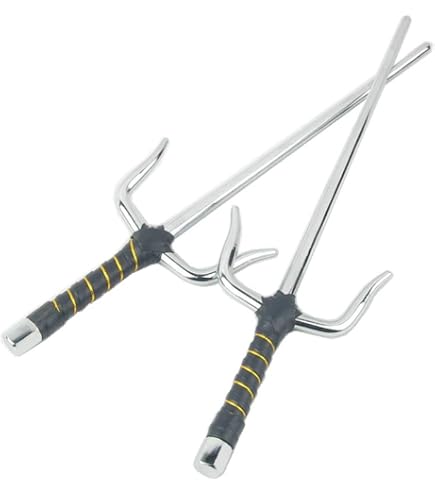 Amazon.com : Twin Ninja Sword Set with Black Nylon Wrapped Handle