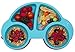 Silicone Divided Toddler Plates - Portable Non Slip Suction Plates for Children Babies and Kids BPA Free FDA Approved Baby Dinner Plate (New Car-Blue) primary