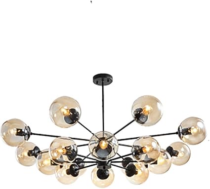 Vidrio Bola Candelabro Para Salón,E27 Moderno Luz De Techo Accesorio