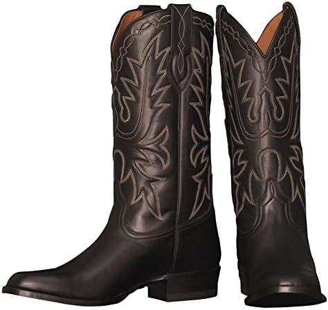 Ranch Road Boots Men's Hays County Cowboy Boot with Walking Heel Black