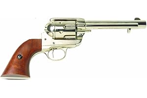 Denix Old West Frontier Replica Nickel Revolver Non Firing Gun