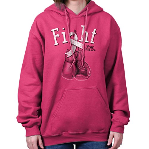 Classic TeazeFight Boxing Breast Cancer Warrior Hoodie Sweatshirt Women